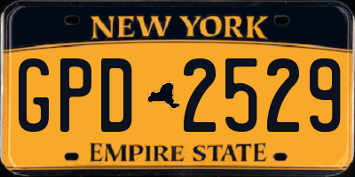 NY license plate GPD2529