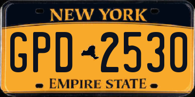 NY license plate GPD2530
