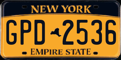 NY license plate GPD2536