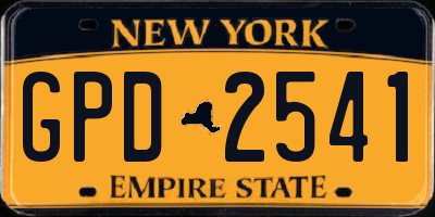 NY license plate GPD2541