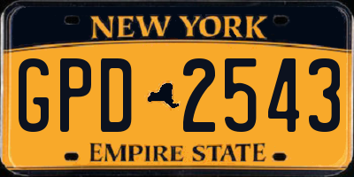 NY license plate GPD2543