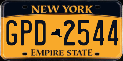 NY license plate GPD2544