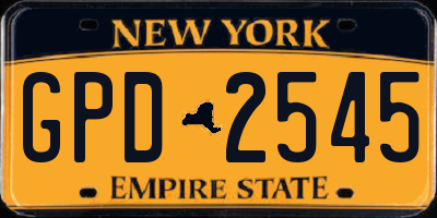 NY license plate GPD2545