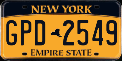 NY license plate GPD2549