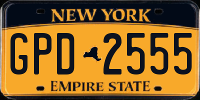 NY license plate GPD2555