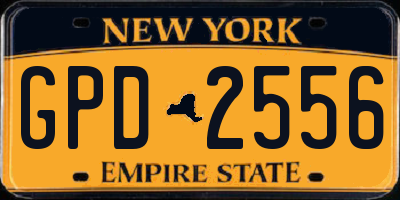 NY license plate GPD2556