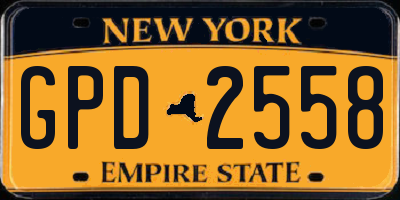 NY license plate GPD2558