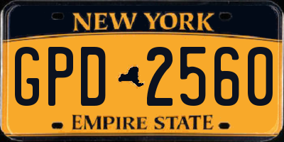 NY license plate GPD2560