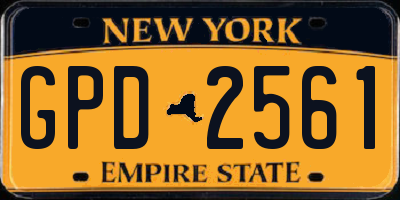 NY license plate GPD2561