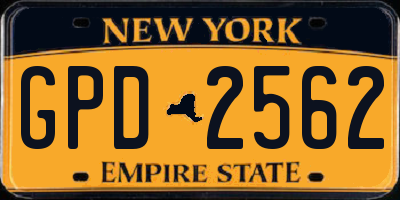 NY license plate GPD2562