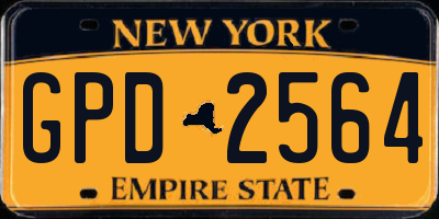 NY license plate GPD2564