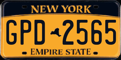 NY license plate GPD2565