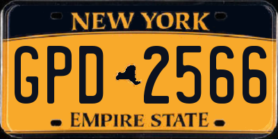 NY license plate GPD2566