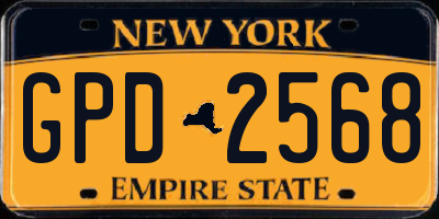 NY license plate GPD2568