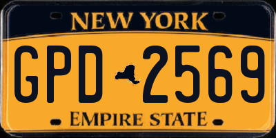 NY license plate GPD2569