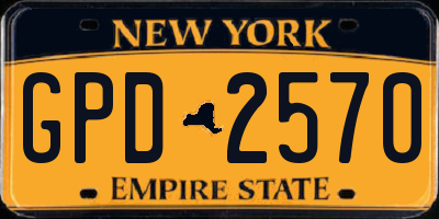 NY license plate GPD2570