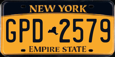 NY license plate GPD2579