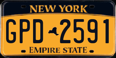 NY license plate GPD2591