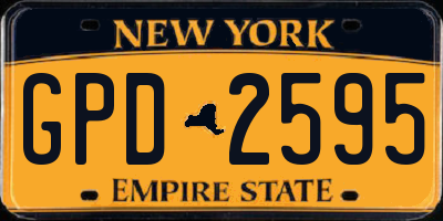 NY license plate GPD2595