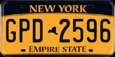 NY license plate GPD2596