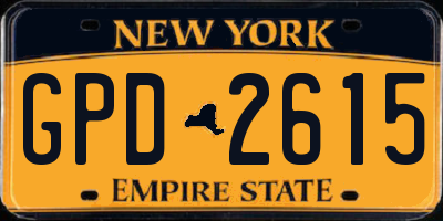 NY license plate GPD2615