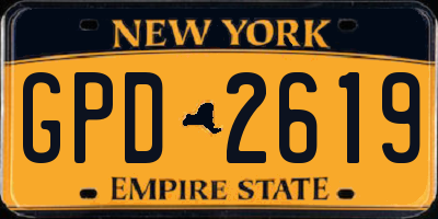 NY license plate GPD2619