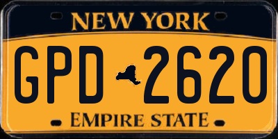 NY license plate GPD2620
