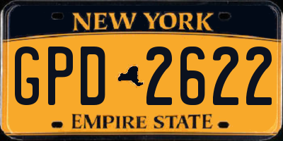NY license plate GPD2622
