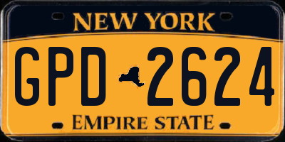 NY license plate GPD2624