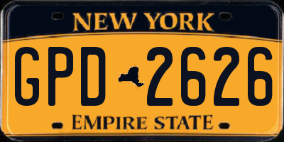 NY license plate GPD2626