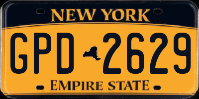 NY license plate GPD2629