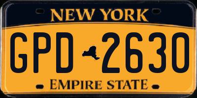 NY license plate GPD2630