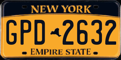 NY license plate GPD2632
