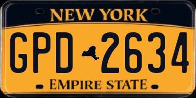 NY license plate GPD2634