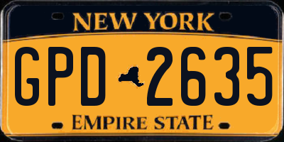 NY license plate GPD2635