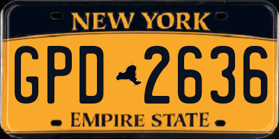 NY license plate GPD2636