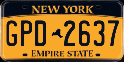 NY license plate GPD2637