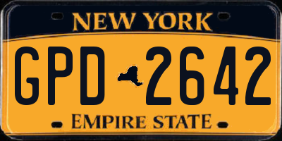 NY license plate GPD2642