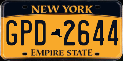 NY license plate GPD2644