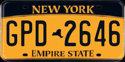 NY license plate GPD2646