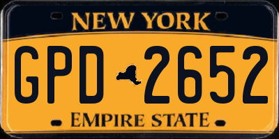 NY license plate GPD2652