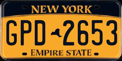 NY license plate GPD2653
