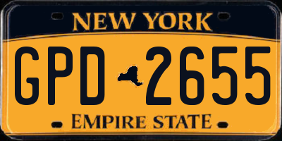 NY license plate GPD2655