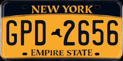 NY license plate GPD2656
