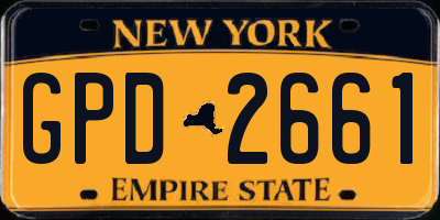 NY license plate GPD2661