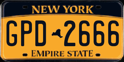 NY license plate GPD2666