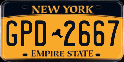NY license plate GPD2667