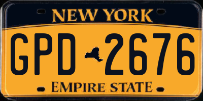 NY license plate GPD2676