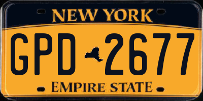 NY license plate GPD2677