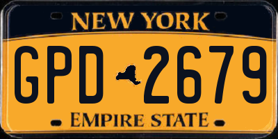 NY license plate GPD2679